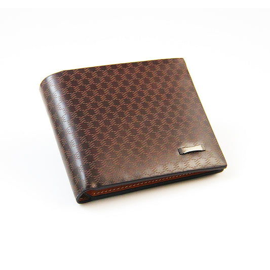 Short Casual Men's Wallet With Plaid Multi Card Wallet