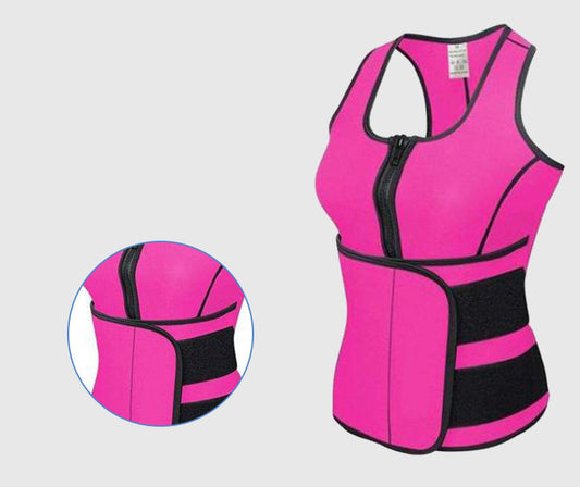 Sweat Neoprene Tank Top Slimming Adjustable Waist Trainer Belt Body Shaper Tummy Fat Burner
